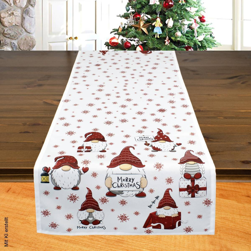 Tischläufer weiß Polyester B/L: ca. 40x140 cm