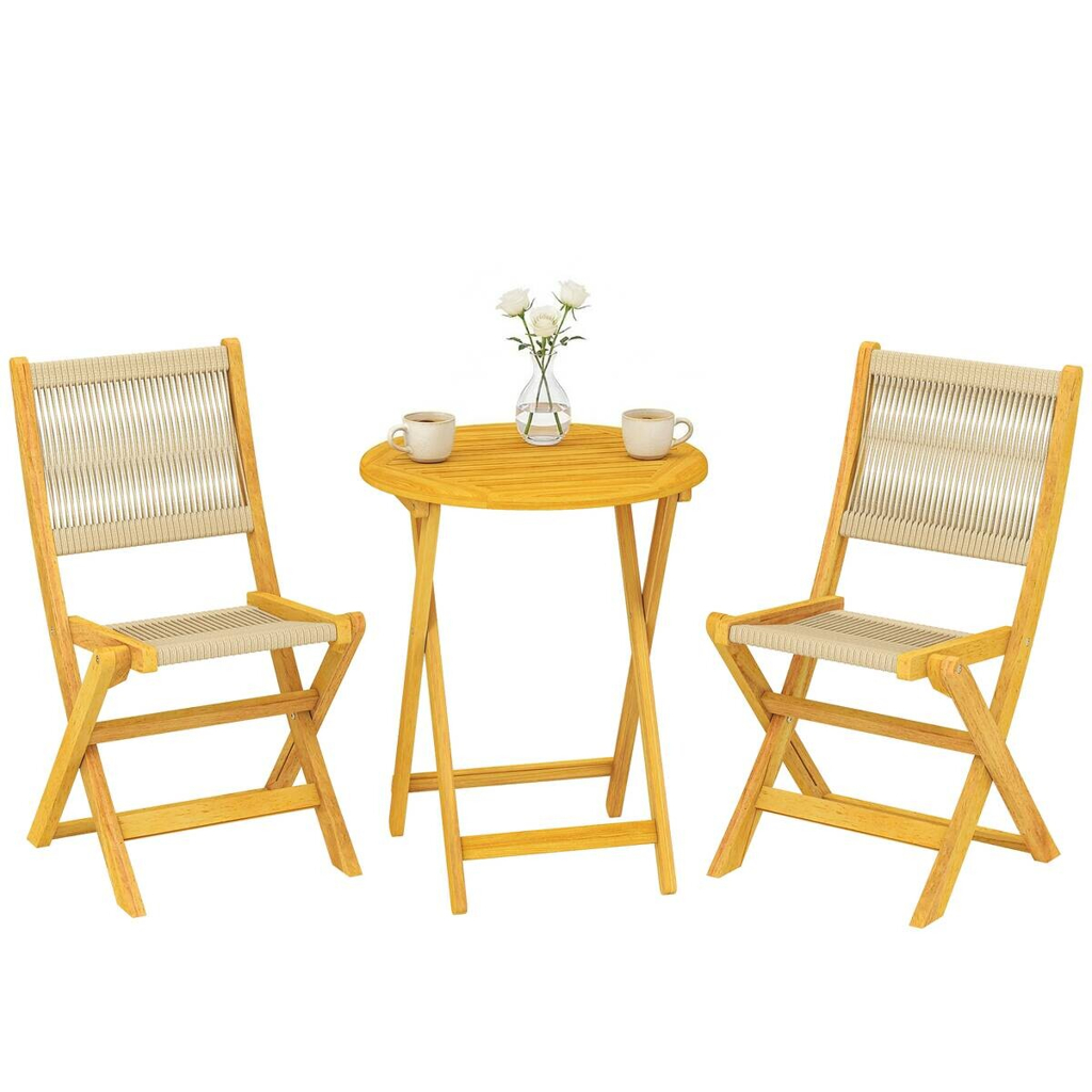 Balkonmöbel-Set natur Kunststoff B/H/L: ca. 48x88x55