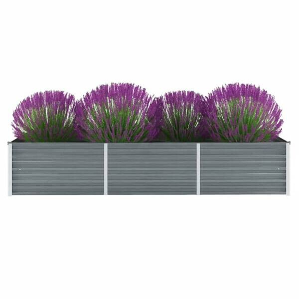 Hochbeet grau Stahl B/H/L: ca. 80x45x240 cm