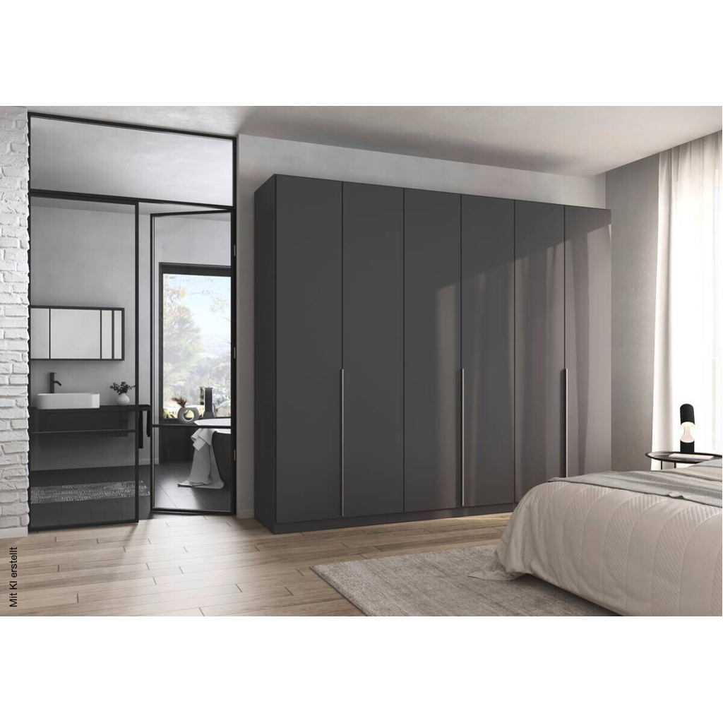 Kleiderschrank Alabama grau B/H/T: ca. 271x229x54 cm