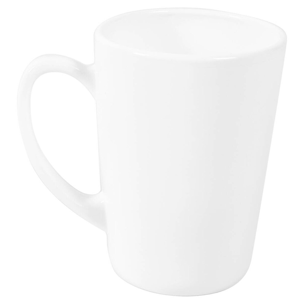 Kaffeebecher weiß Opal-Hartglas