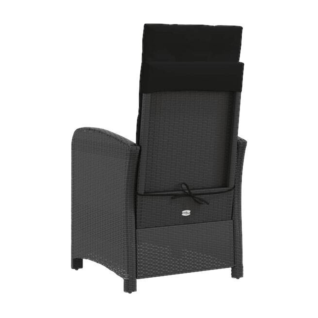 vidaXL Gartensessel schwarz Kunststoff B/H/L: ca. 58x93x57 cm