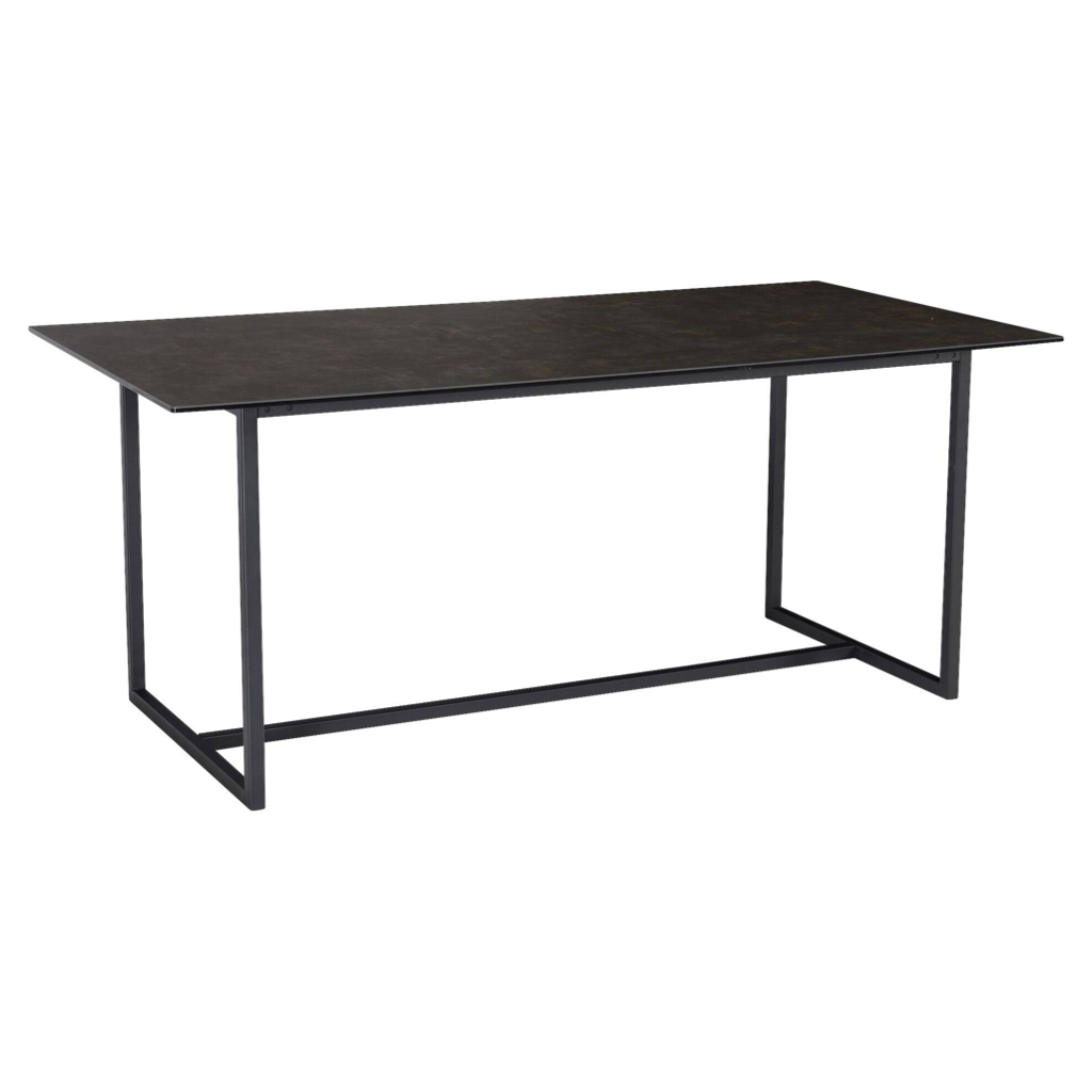 Esstisch schwarz Marmor Optik B/H/T: ca. 180x76x90 cm