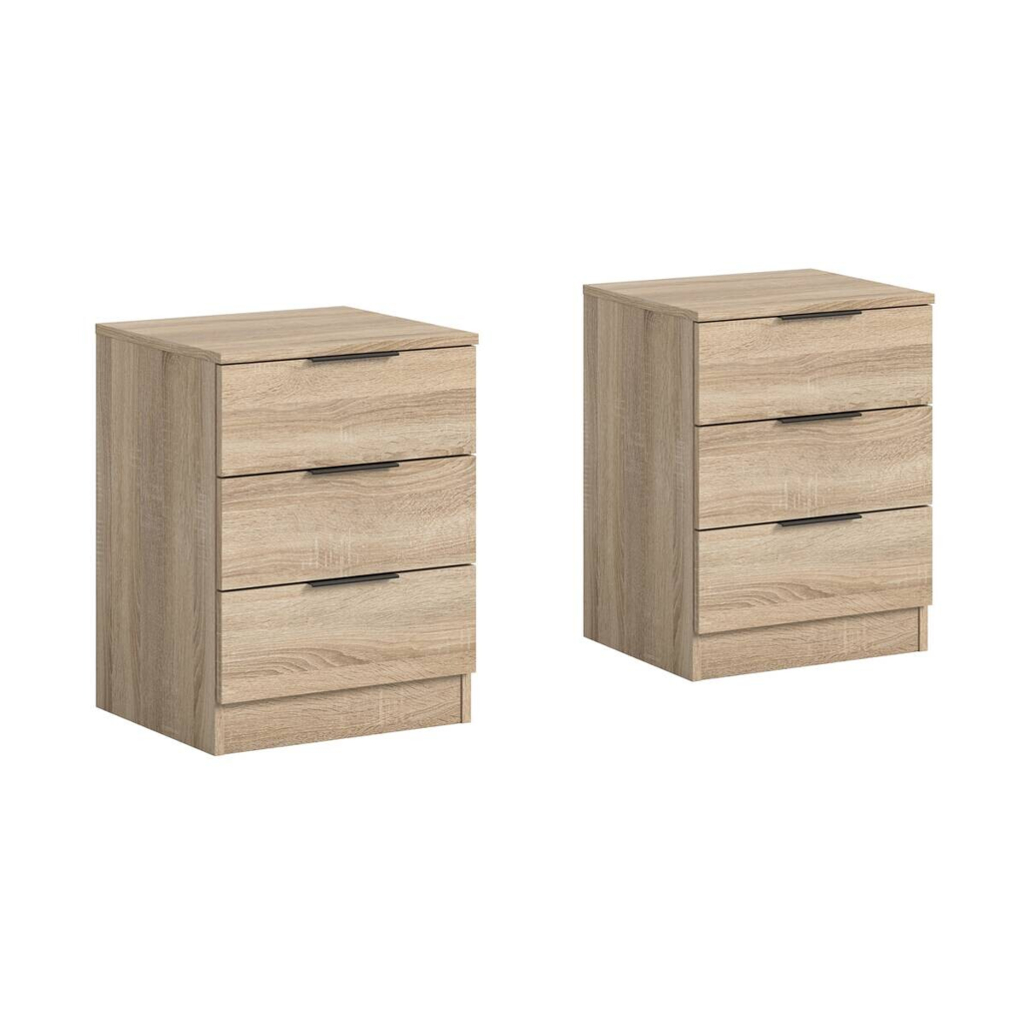 Nachtkonsolen KOPENHAGEN, Set Eiche Sonoma Nachbildung B/H/T: ca. 45x60x40 cm