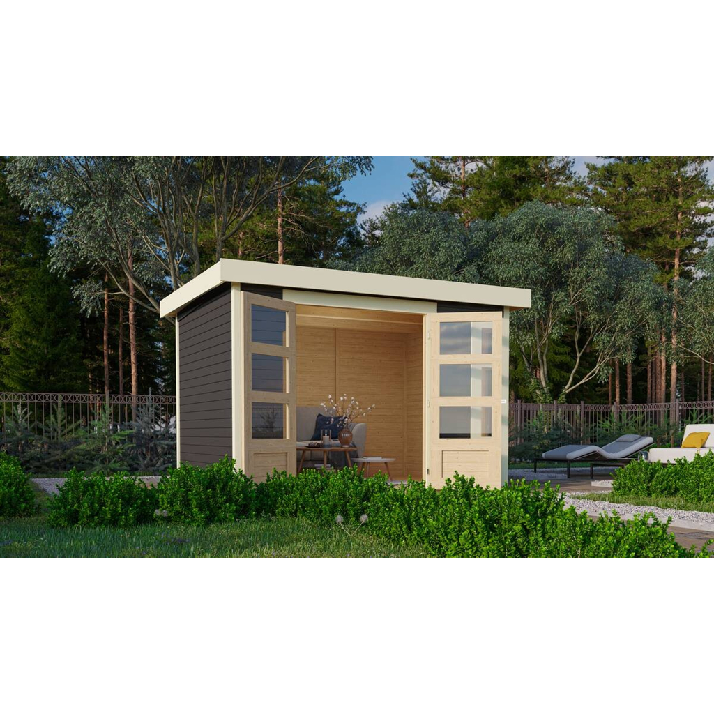 Karibu Gartenhaus Felipo 2 Terragrau B/H/T: ca. 302x217x211 cm