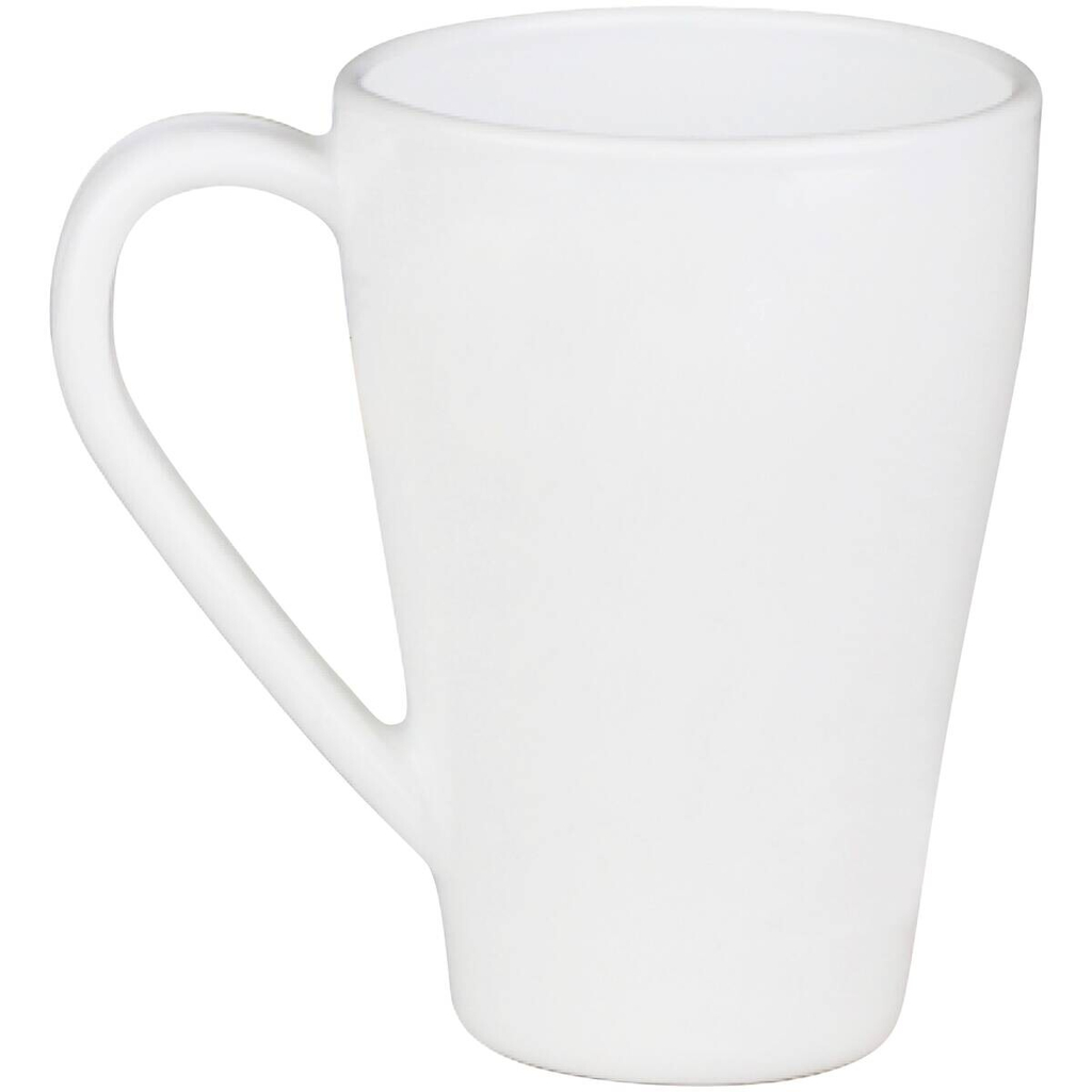 Kaffeebecher weiß Opal-Hartglas H/D: ca. 11x8,7 cm