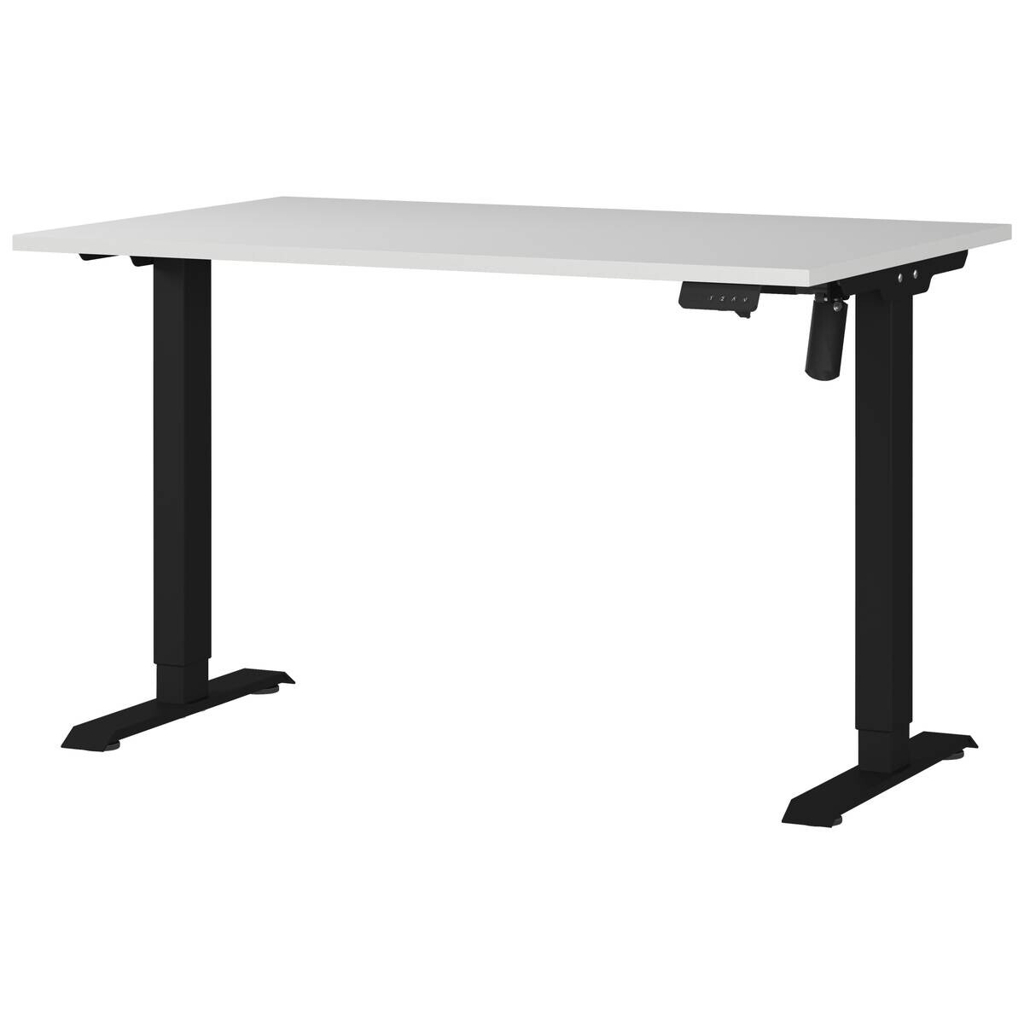 Schreibtisch 8022-581 Lichtgrau schwarz B/H/T: ca. 120x118x80 cm