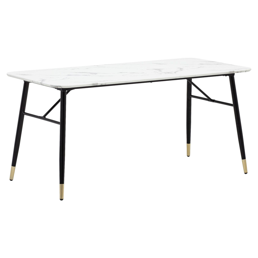 Esstisch weiß Marmor Optik B/H/T: ca. 160x76x80 cm