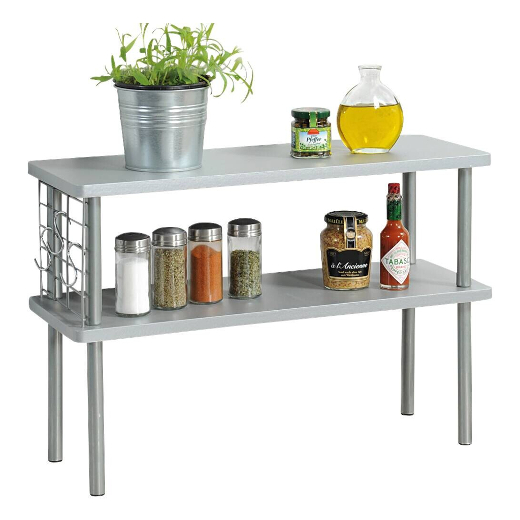 Kesper Küchenregal grau Metall B/H/L: ca. 20x38x55 cm