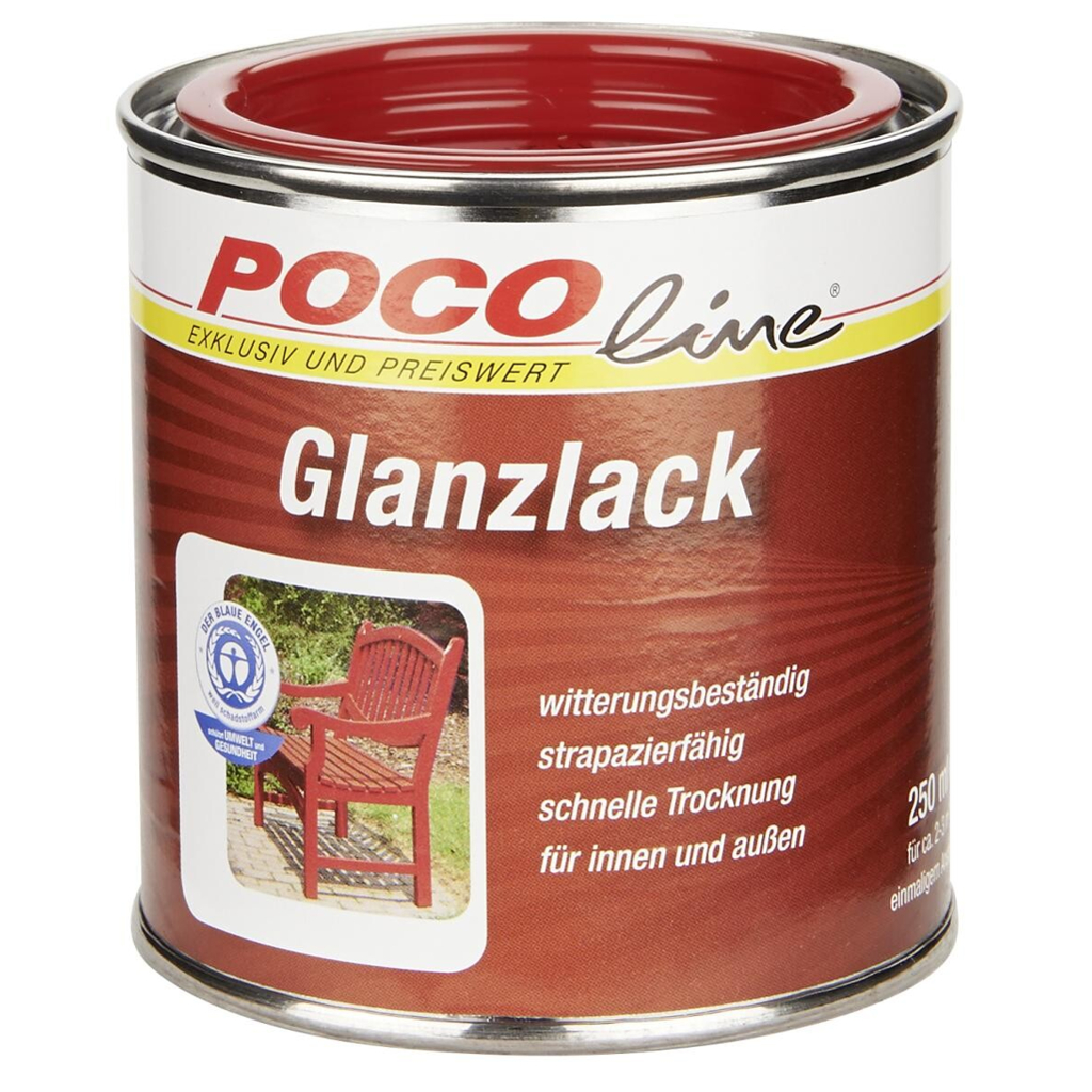 POCOline Acyl Buntlack feuerrot glänzend ca. 0,25 l