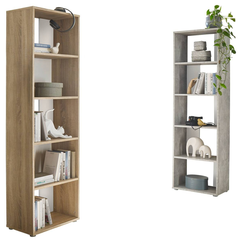 Regal Small Back Eiche Sonoma Nachbildung weiß B/H/T: ca. 50x165x30 cm