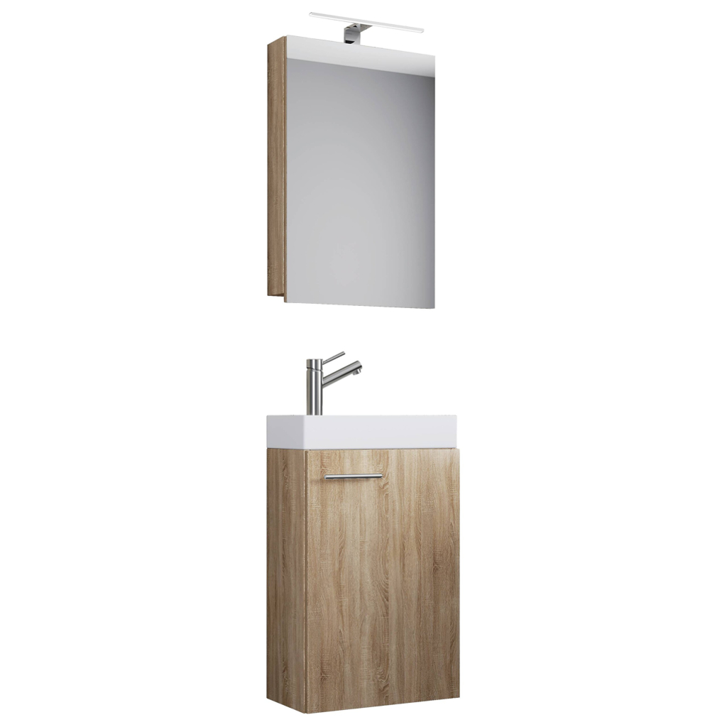 Waschplatz 4tlg-Slito Eiche Sonoma Nachbildung B/H/T: ca. 41x69,5x22 cm