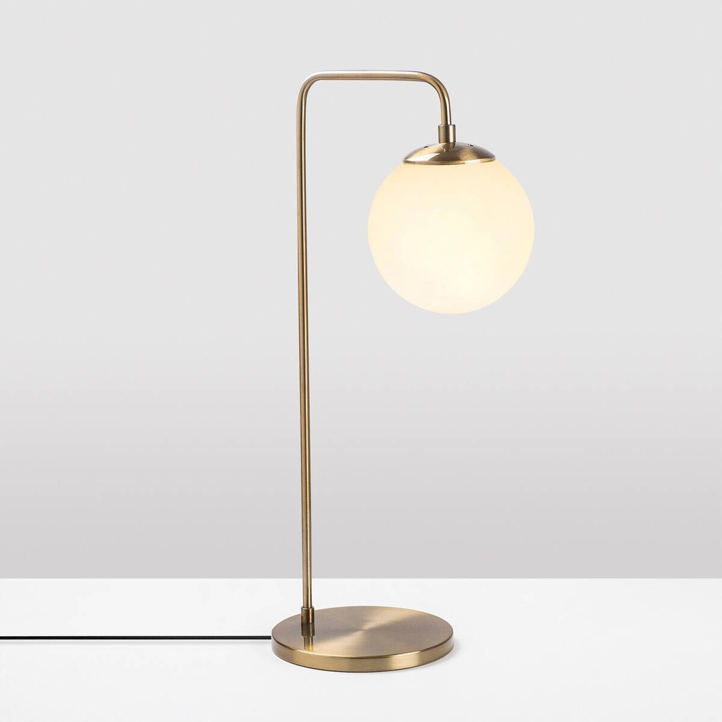Opviq Tischleuchte Viran bronze Glas Metall B/H/T/L/D: ca. 25x55x25x17x15 cm E14 1 Brennstellen