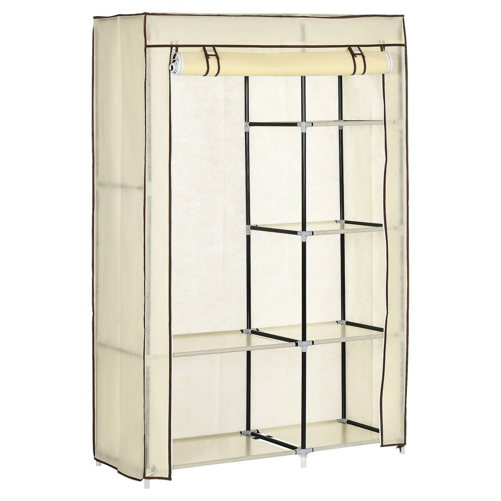 HOMCOM Kleiderschrank cremeweiß Polypropylen B/H/L: ca. 43x103x162,5 cm