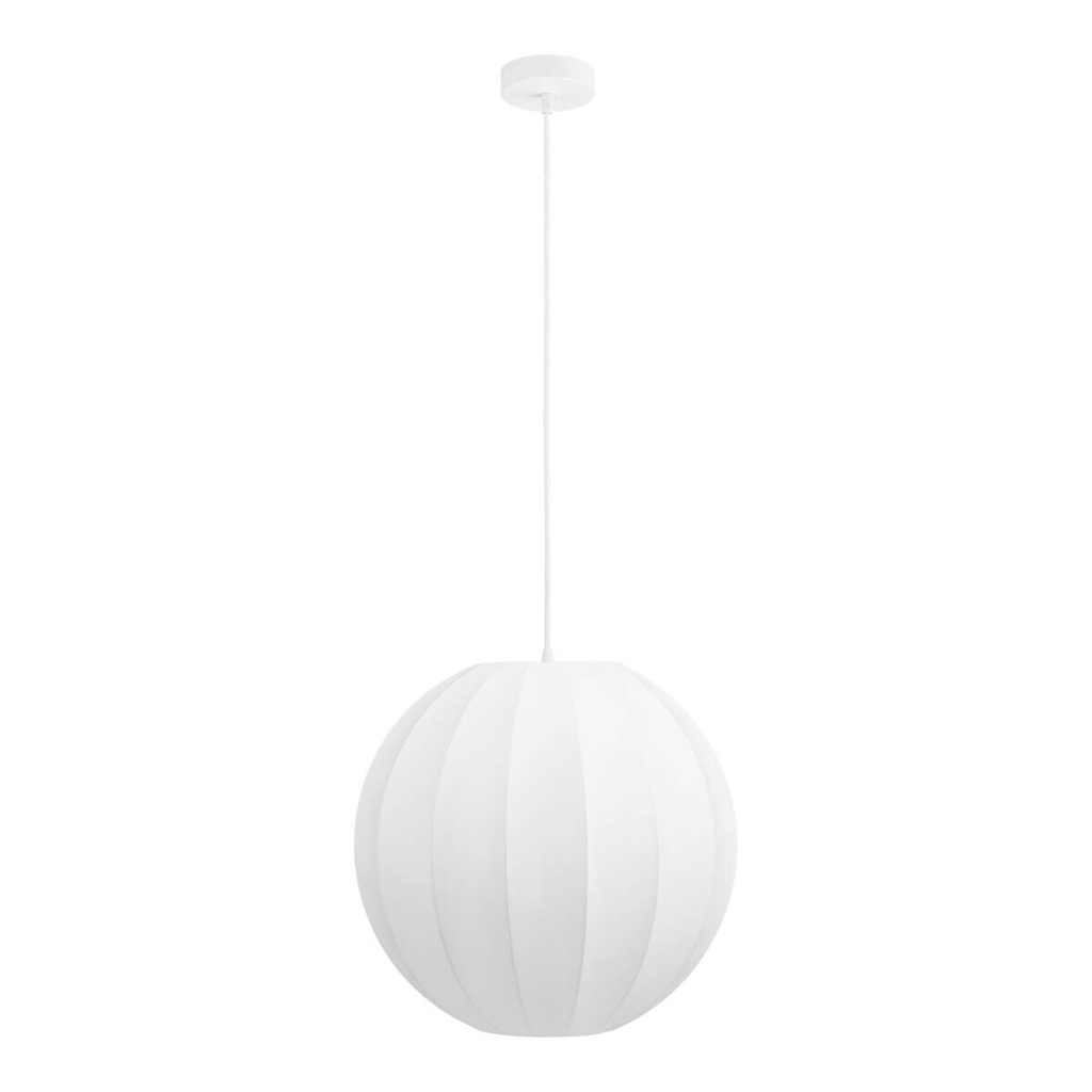 Housenordic Pendelleuchte Coventry weiß Holz Aluminium H/D: ca. 37x40 cm E27 1 Brennstellen