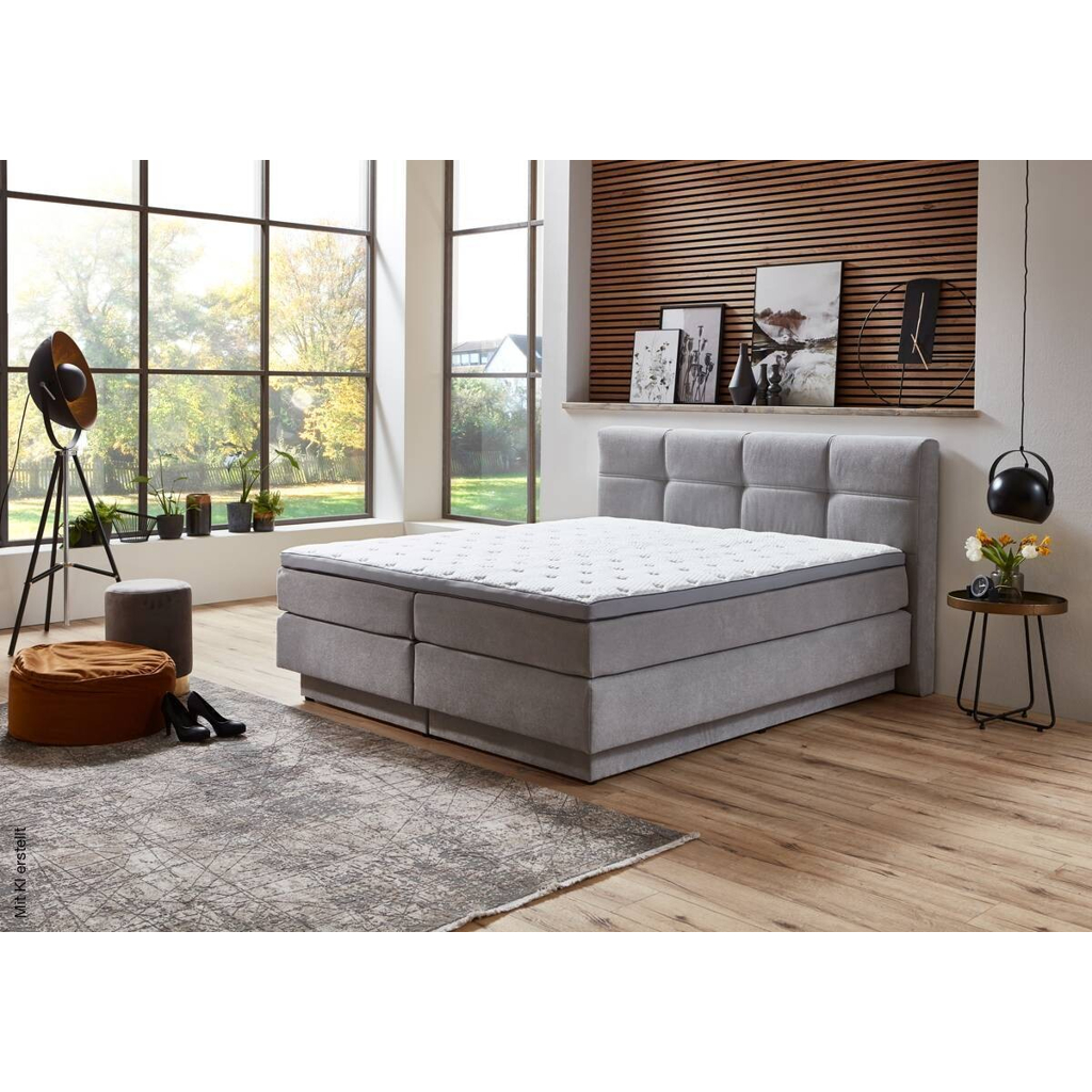 Boxspringbett Portage silber Liegefläche B/L: ca. 160x200 cm