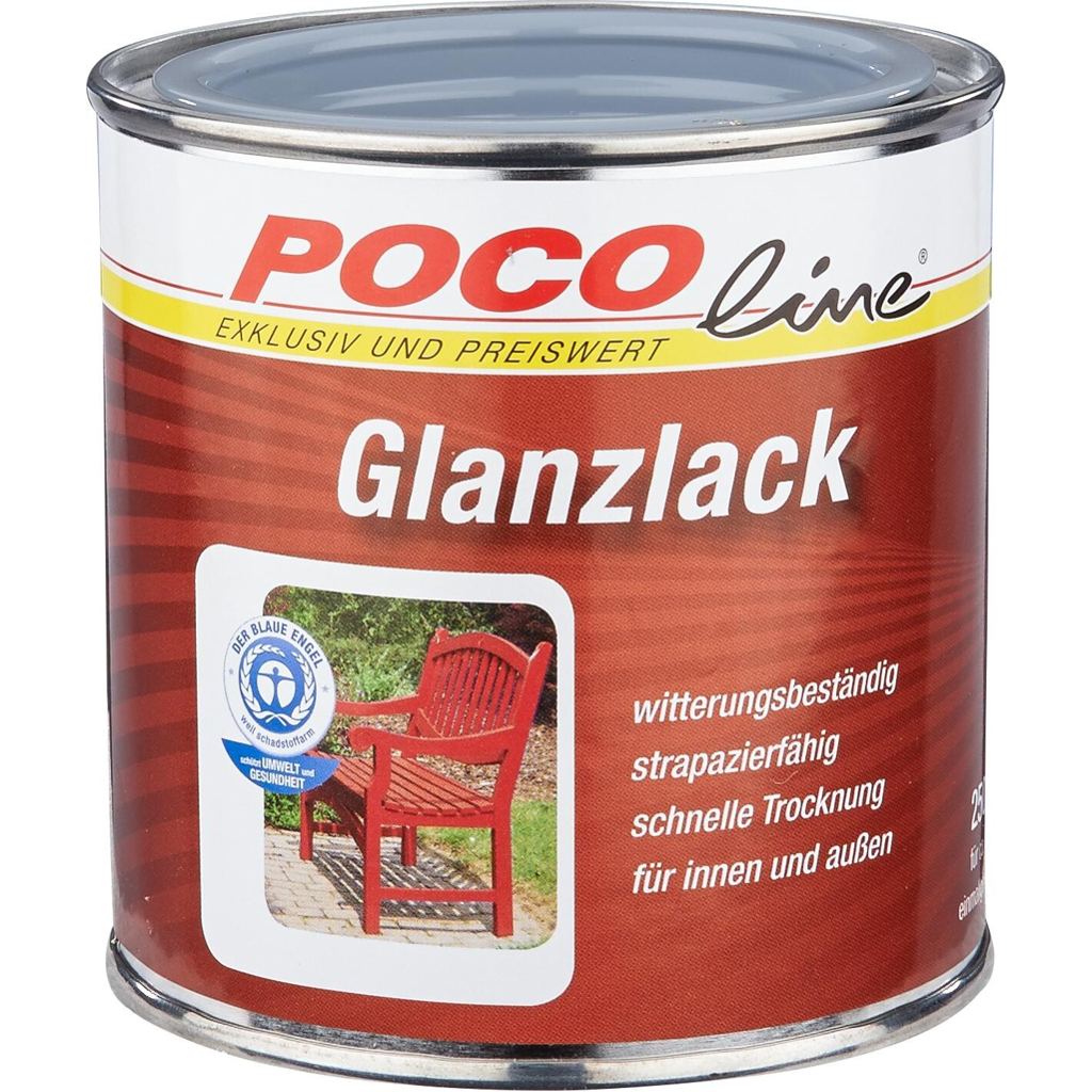 POCOline Acyl Buntlack Silbergrau glänzend ca. 0,25 l