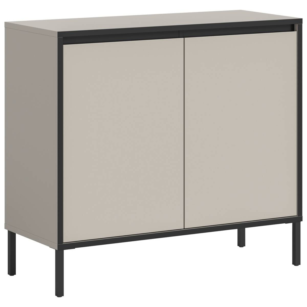 Kommode Tron Kaschmirgrau Nachbildung schwarz B/H/T: ca. 92x83x38 cm