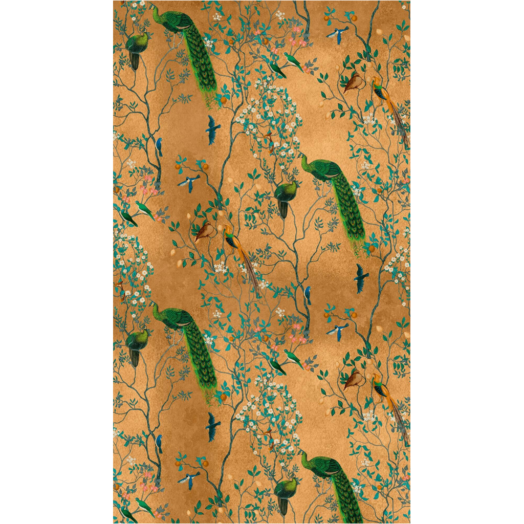 Livingwalls Fototapete Vögel braun bunt grün B/L: ca. 280x159 cm