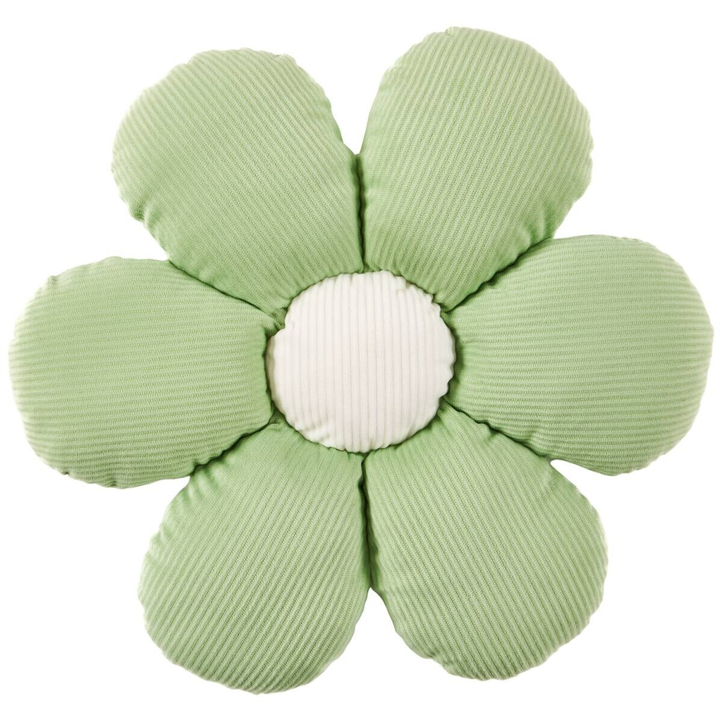Dekokissen Blume grün Polyester D: ca. 38 cm