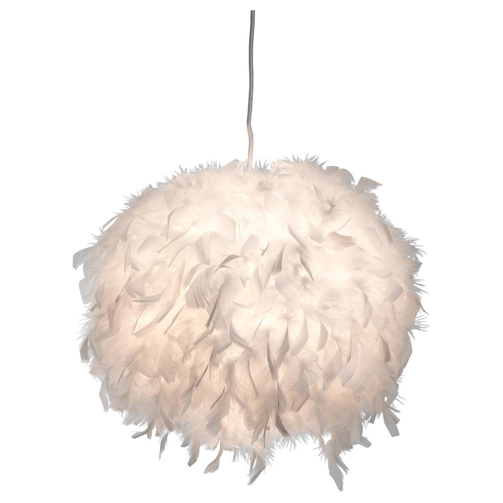 Nowa Pendelleuchte 30110107 weiß Metall Polyester H/D: ca. 150x30 cm E27 1 Brennstellen