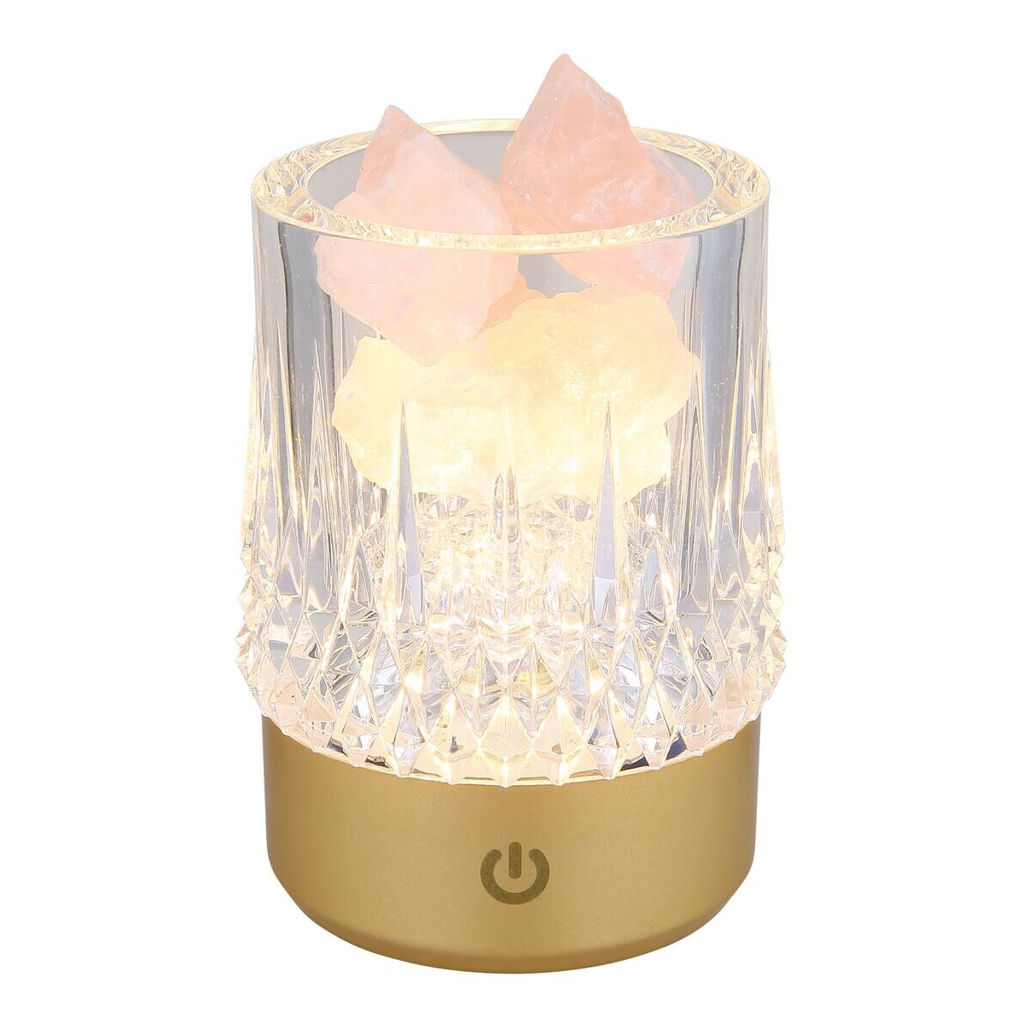 GLOBO LED-Tischleuchte transparent gold Kunststoff H/D: ca. 10,5x7,8 cm 1 Brennstellen