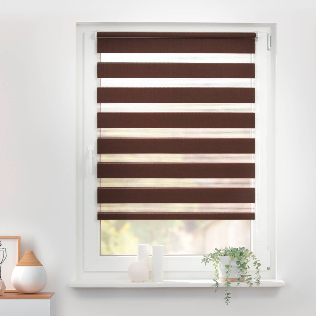 LICHTBLICK Doppelrollo Duo dunkelbraun B/L: ca. 60x150 cm