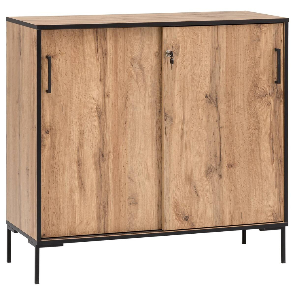 Midischrank Serie 2000 Eiche Landhaus Nachbildung B/H/T: ca. 100,1x96,6x41 cm