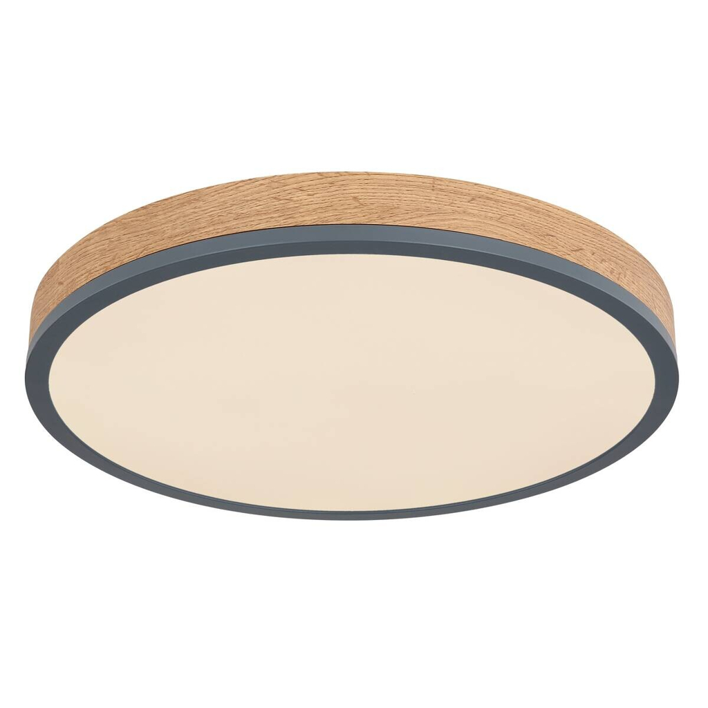 GLOBO LED-Deckenleuchte Opal Graphit Metall Kunststoff H/D: ca. 8,5x45 cm