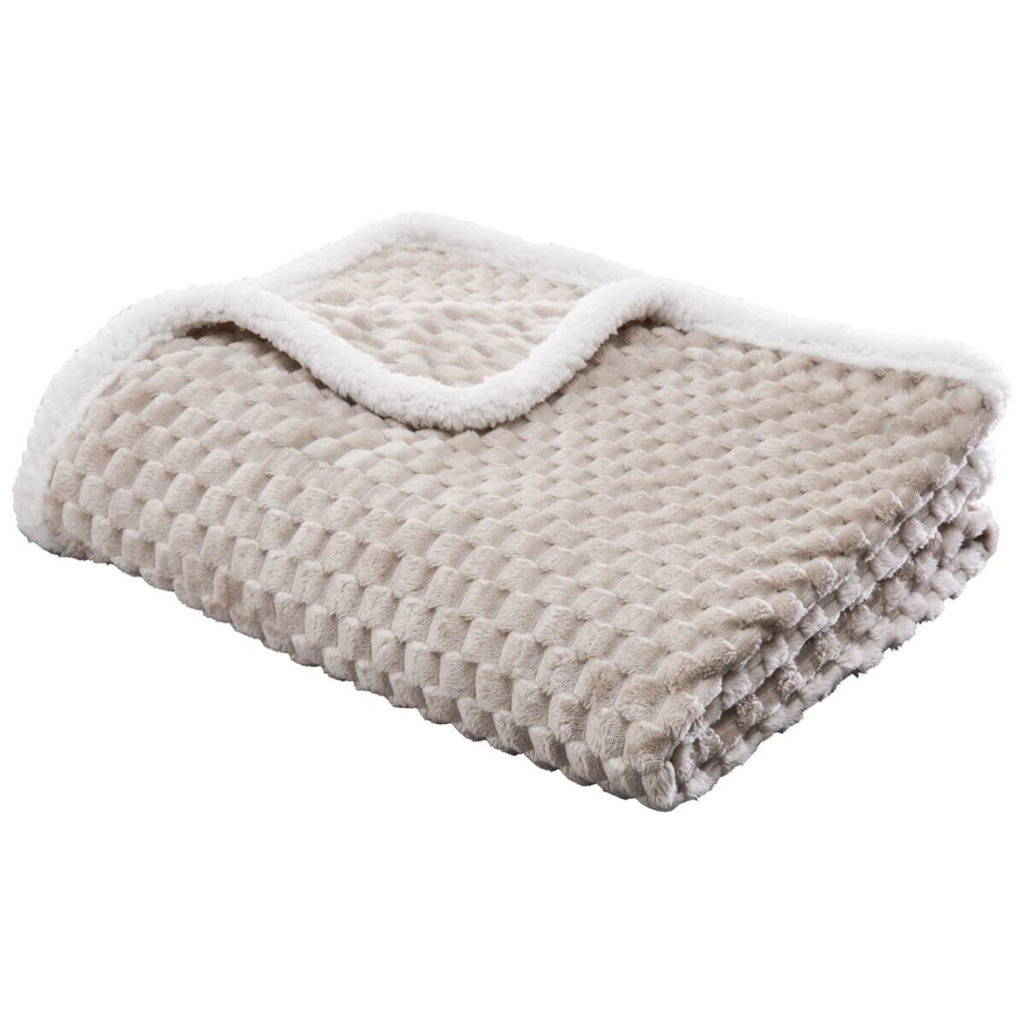 Tagesdecke Wabe Flanell beige Polyester B/L: ca. 200x230 cm