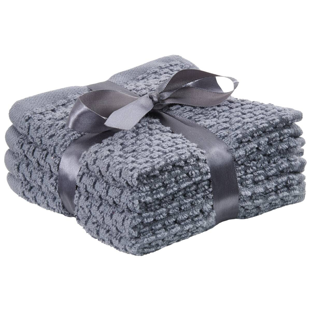 POCOline Seiftuch Popcorn anthrazit Baumwolle B/L: ca. 30x30 cm