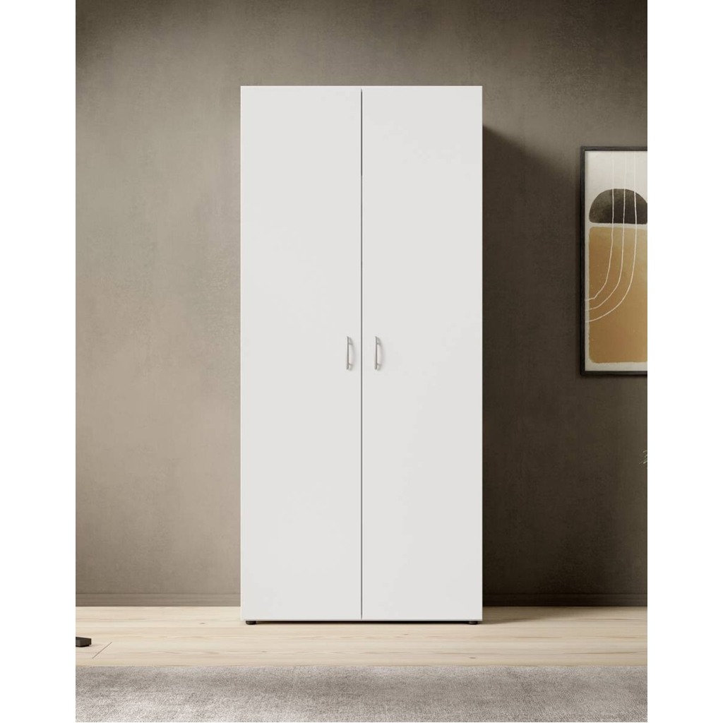 Kleiderschrank Joe weiß B/H/T: ca. 81x176x50,8 cm