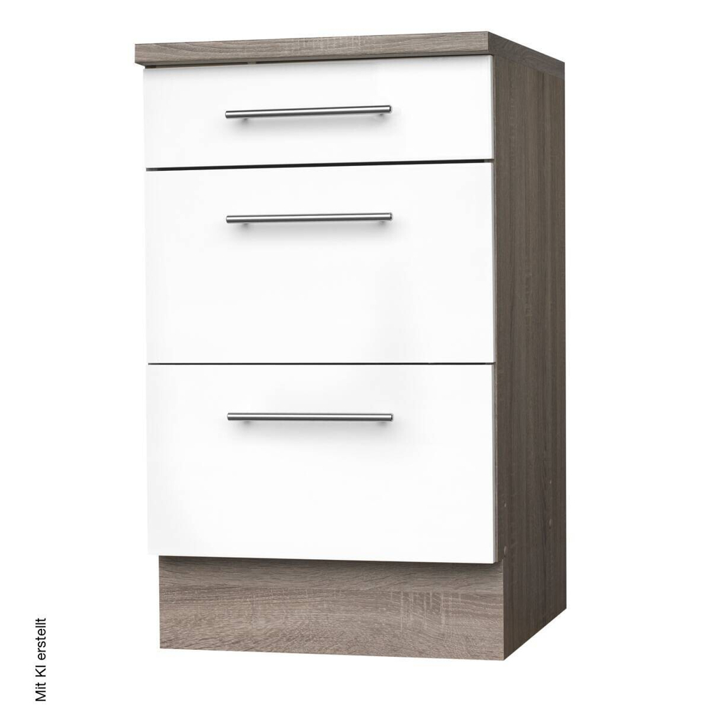 Auszugsschrank weiß Hochglanz B/H/T: ca. 50x82x57 cm