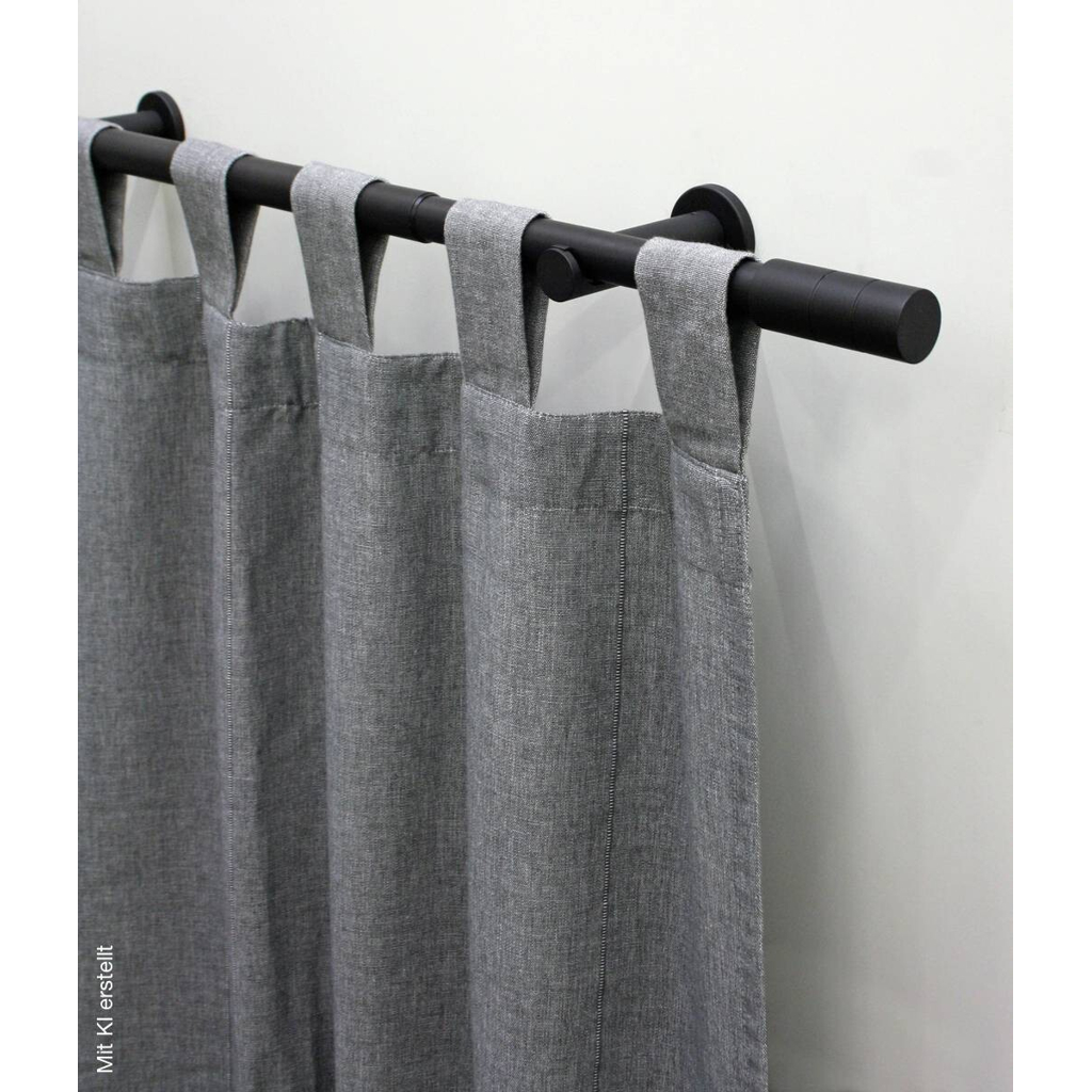 Boviva Stilgarnituren Zylinder mattschwarz Metall ausziehbar von ca. 100 bis 190 cm 1.0 Läufe