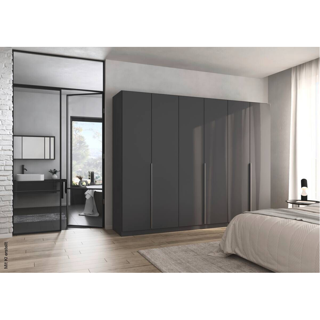 Kleiderschrank Alabama grau B/H/T: ca. 271x210x54 cm