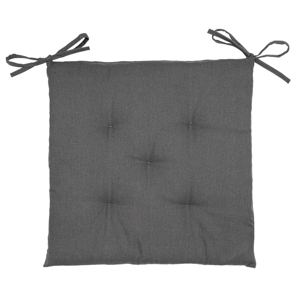 Auflage Fiona anthrazit Baumwolle B/H/L: ca. 40x4x40 cm