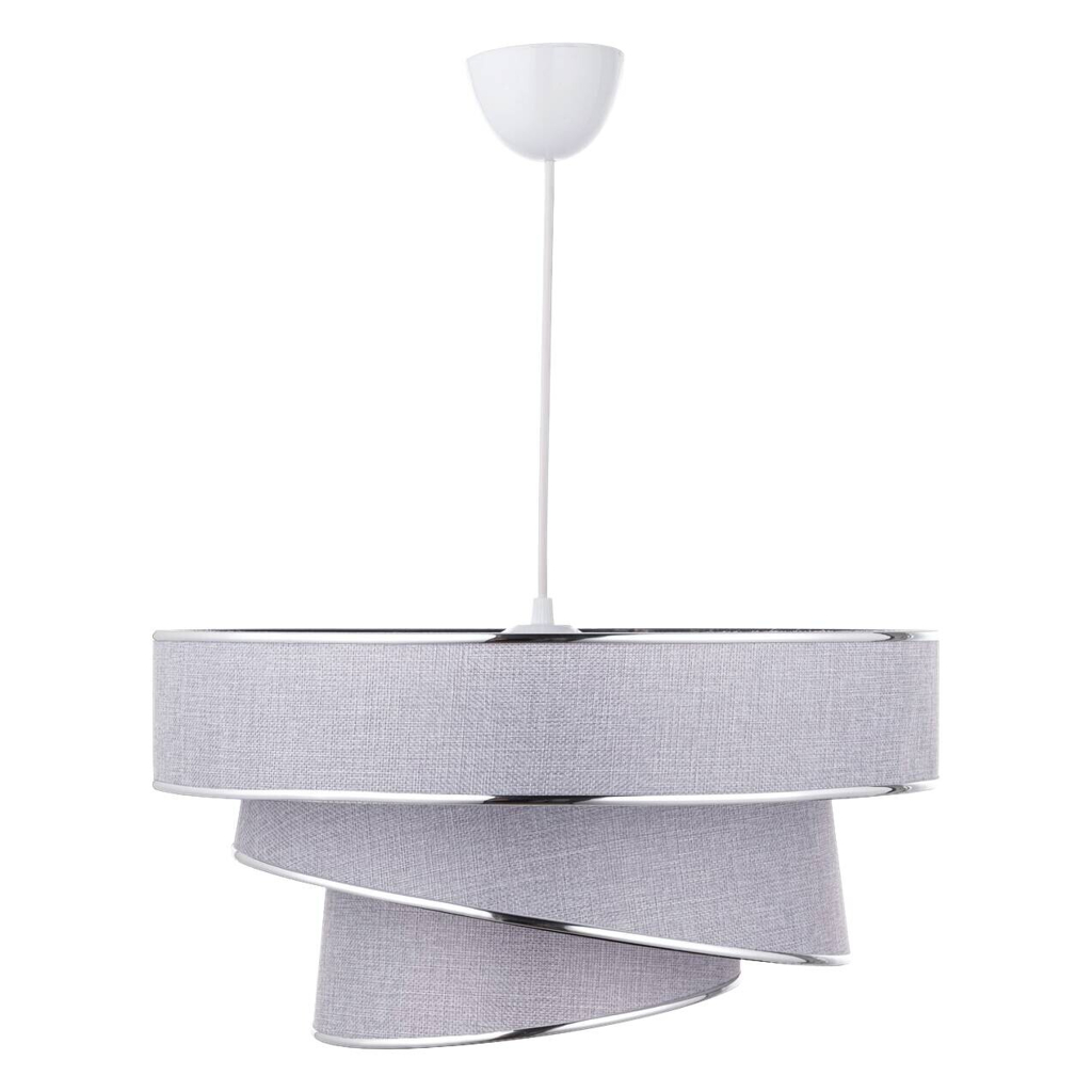Opviq Pendelleuchte Couper silber grau B/H/T/L/D: ca. 40x72x40x40x40 cm E27 1 Brennstellen