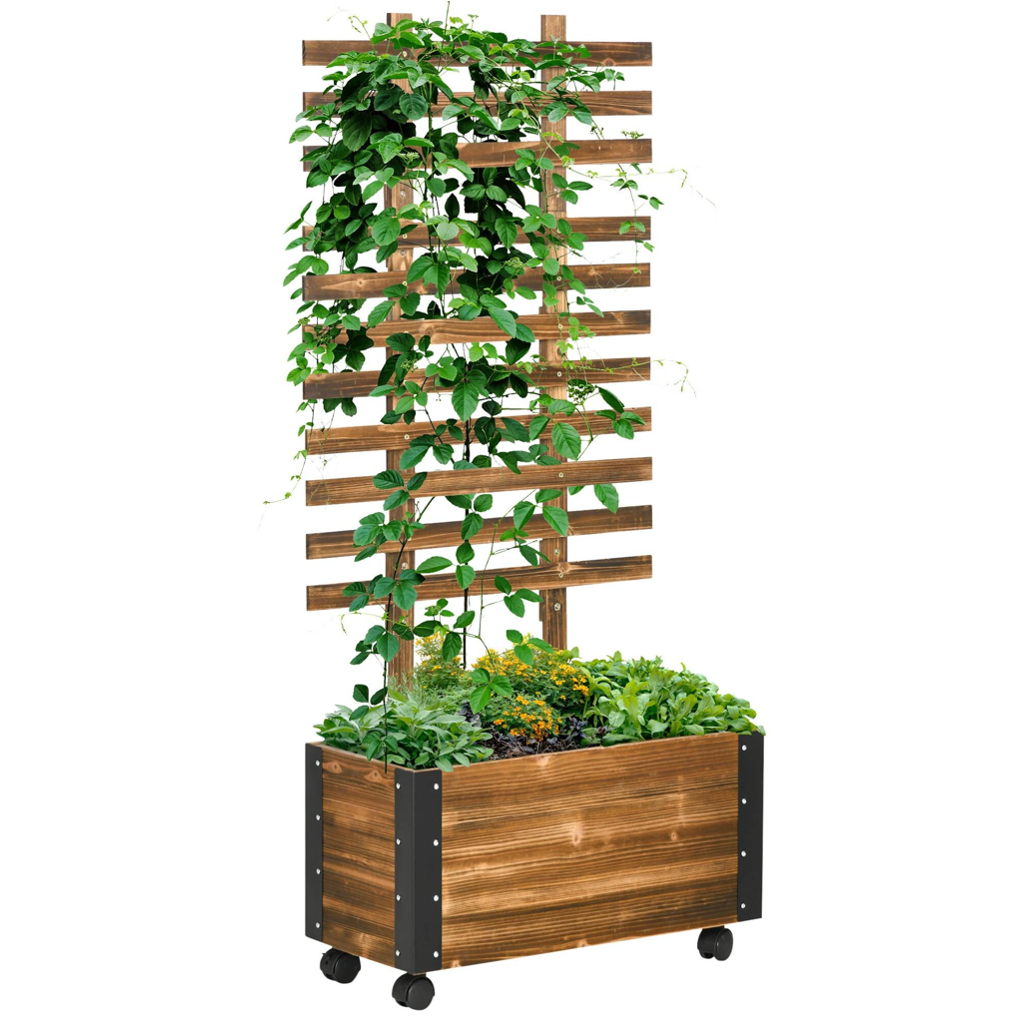 Blumenkasten mit Rankhilfe