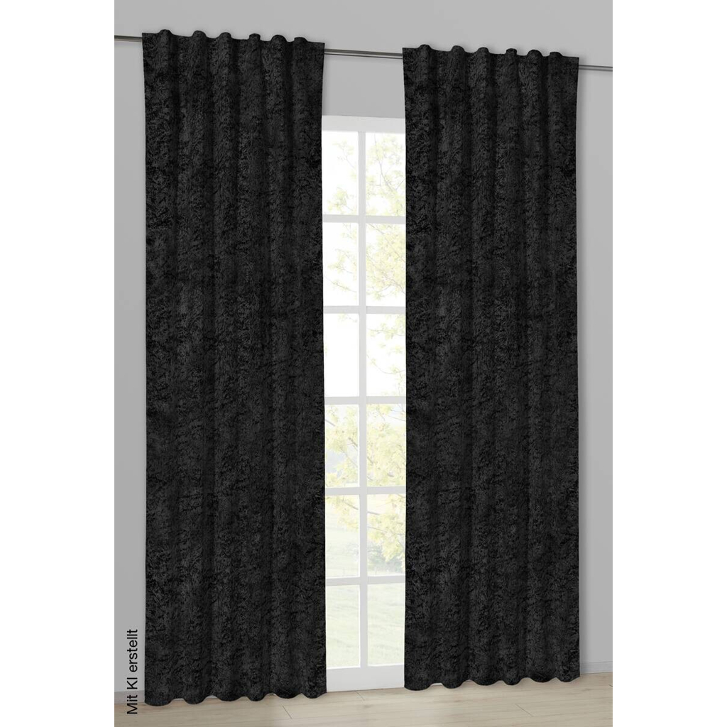 Thermovorhang Frozen schwarz B/L: ca. 140x245 cm
