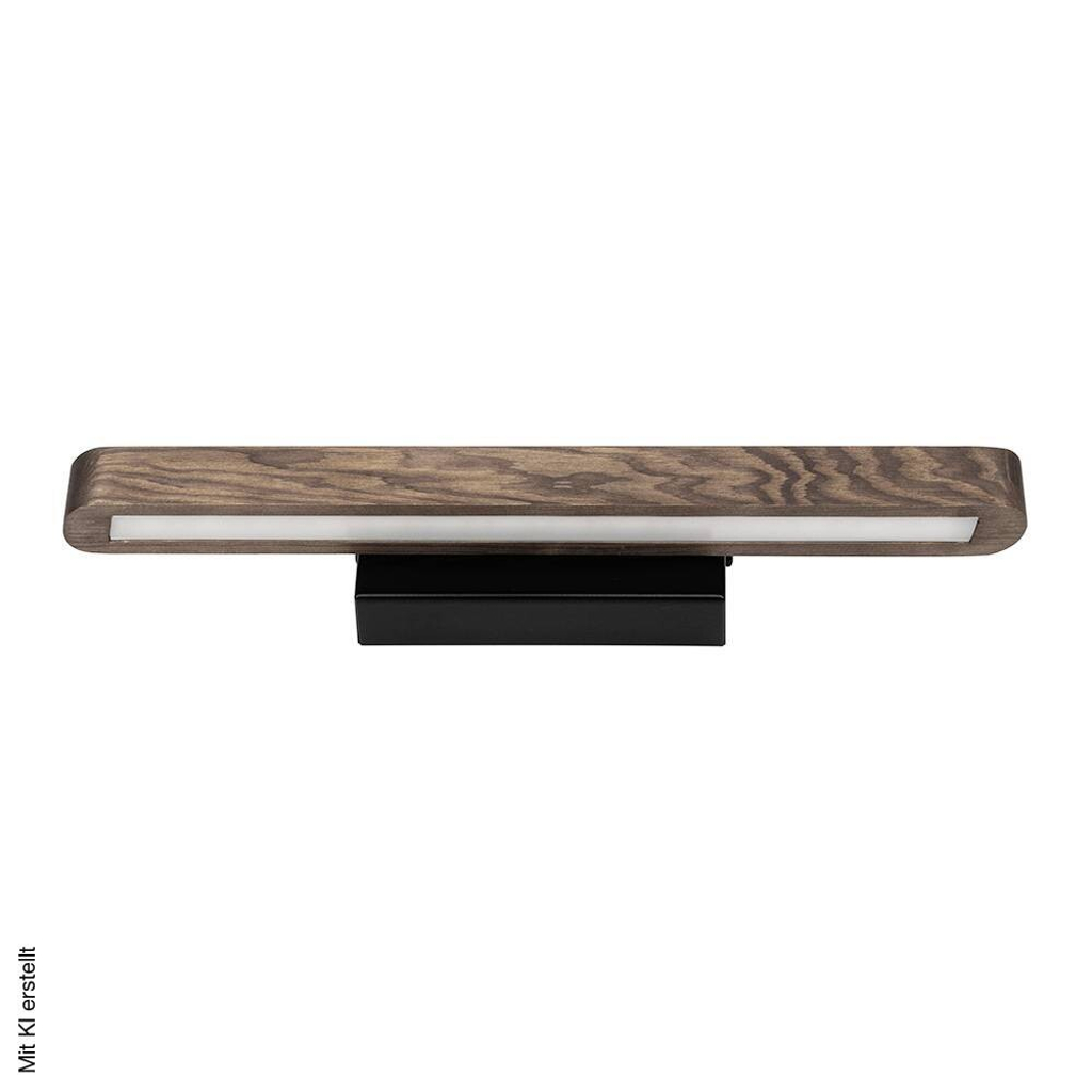 Britop Lighting Wandleuchte Forestier schwarz nussbaum Metall Kiefer B/T: ca. 40x3 cm
