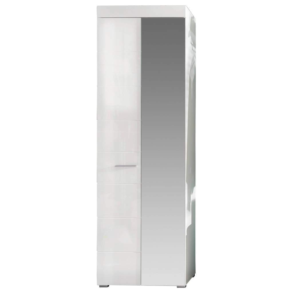 Garderobenschrank Amanda weiß Hochglanz B/H/T: ca. 62x195x38 cm