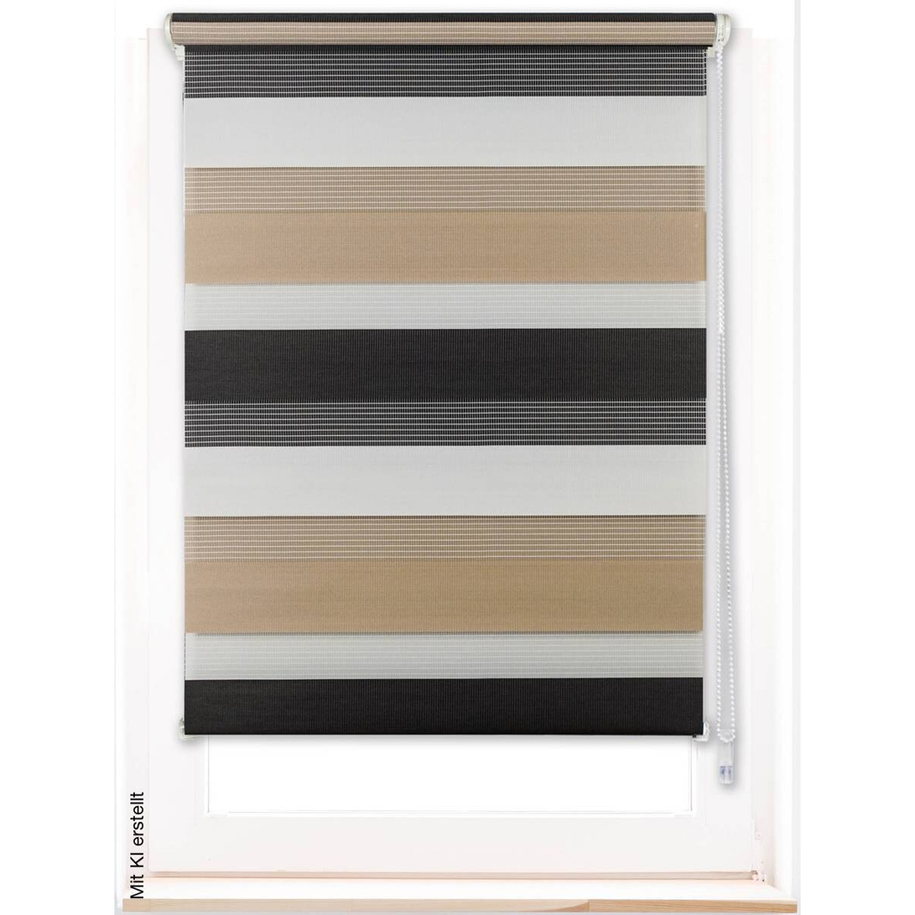 Doppelrollo Just-Triple Cappuccino B/L: ca. 70x160 cm