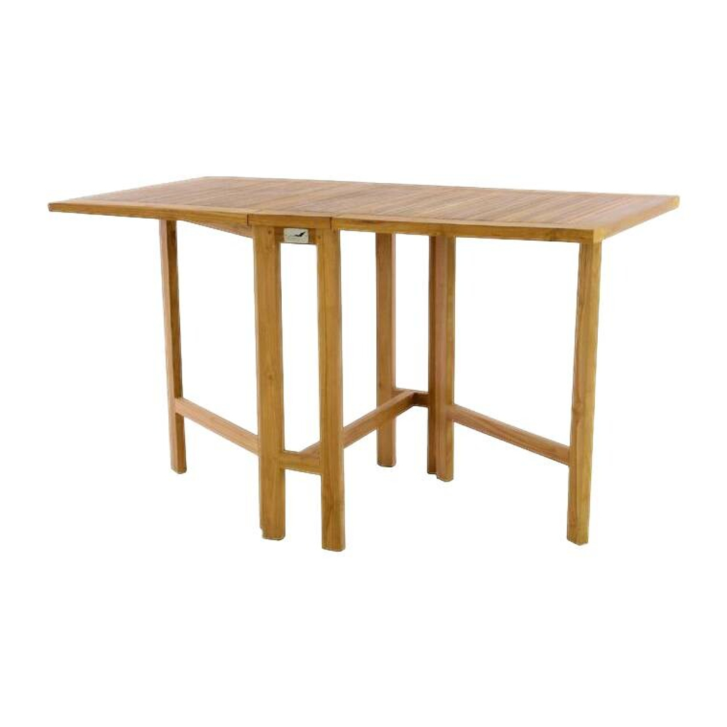 VCM Balkontisch braun Teakholz B/H/L: ca. 65x75x130 cm