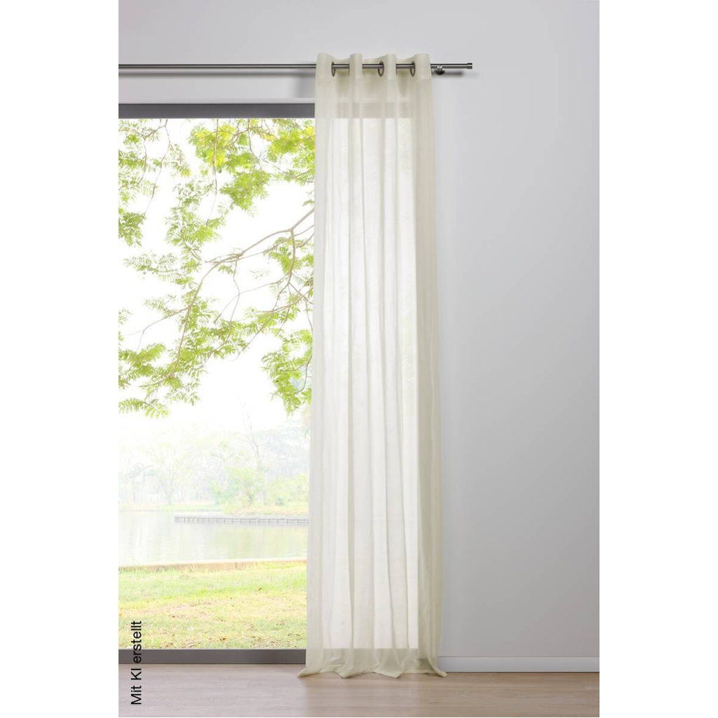 Ösenvorhang PURE ecru B/L: ca. 135x245 cm