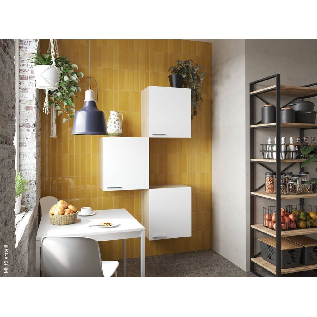 Anbauküchen-Set Merle weiß B/H/T: ca. 100x168x35 cm