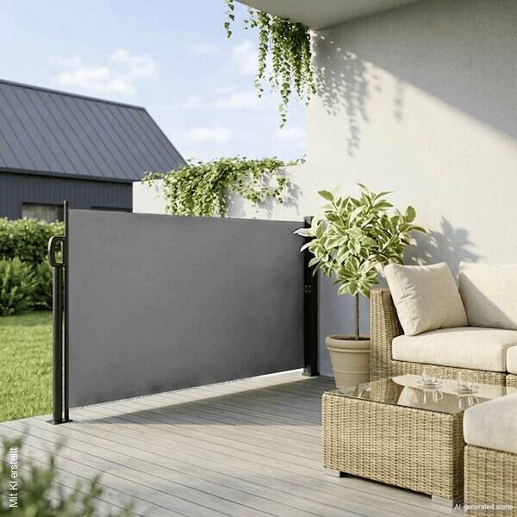 vidaXL Seitenmarkise anthrazit B/T/L: ca. 140x300x300 cm
