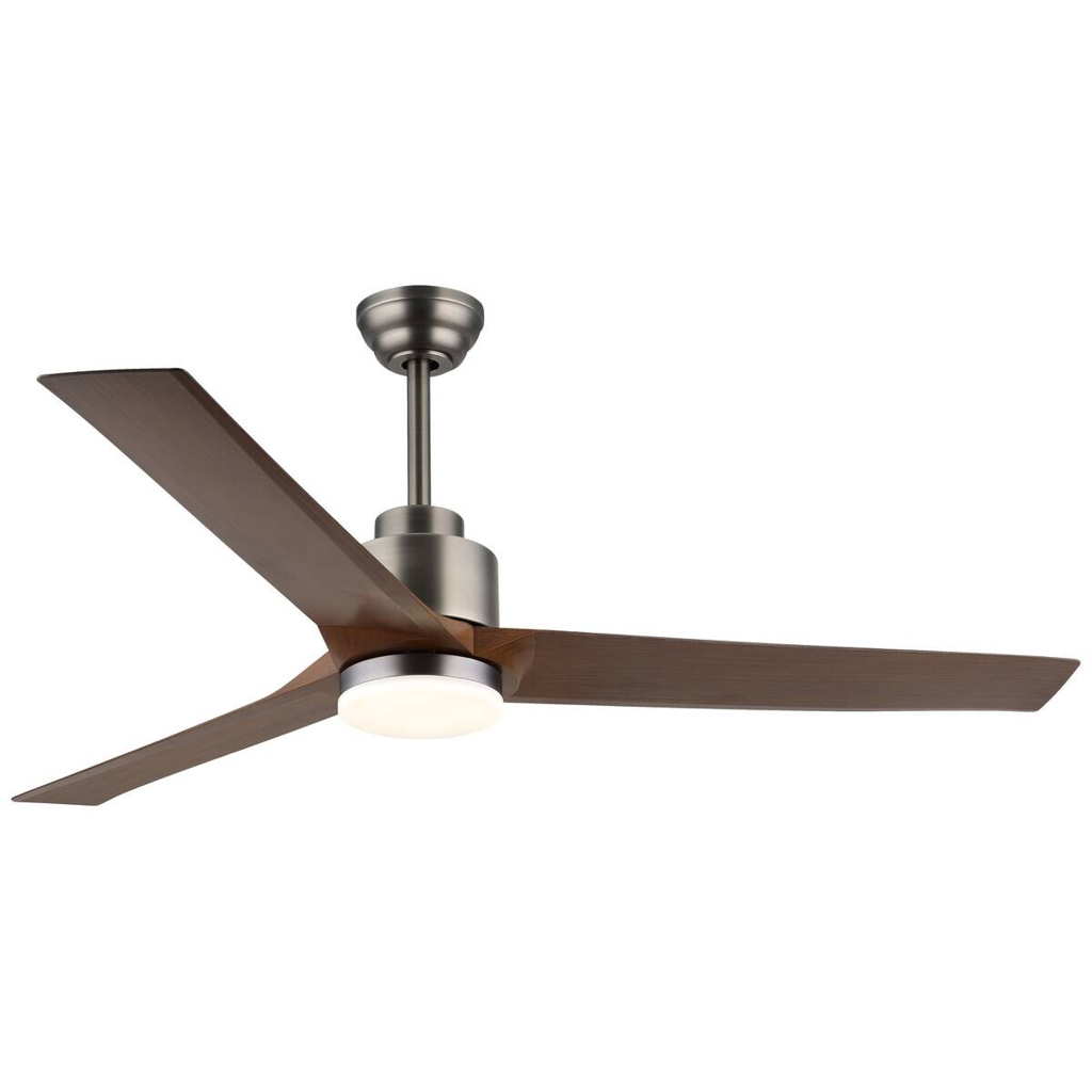 GLOBO LED-Deckenventilator dunkelbraun Opal grau Kunststoff Metall H/D: ca. 48x148 cm 1 Brennstellen