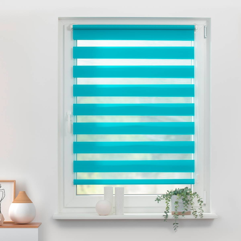 LICHTBLICK Doppelrollo Duo blau B/L: ca. 100x150 cm