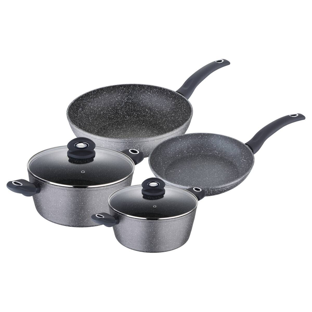 BERGNER Topfset Orion grau Aluminium 6 tlg.
