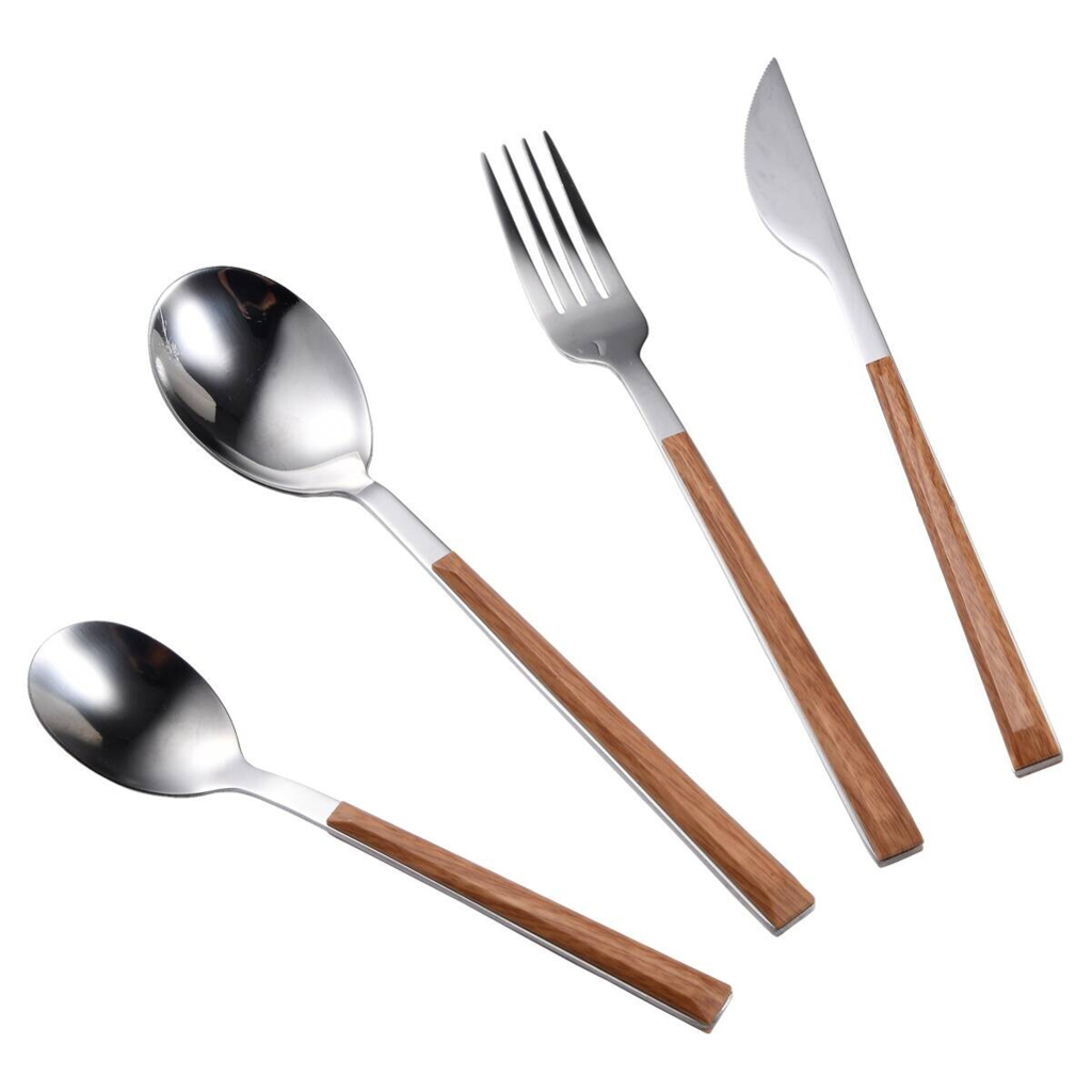 BERGNER Besteckset NATURALLY silber Kunststoff 24 tlg.